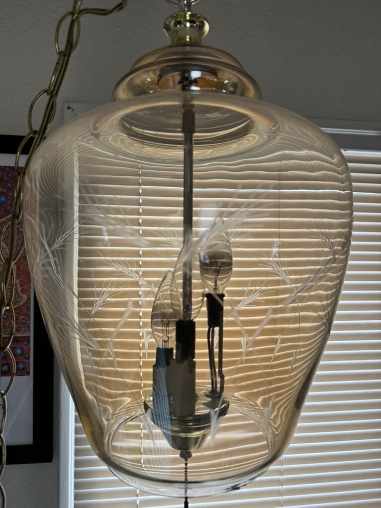 Vintage Glass Pendant Light