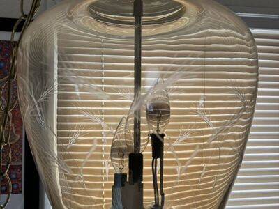 Vintage Glass Pendant Light