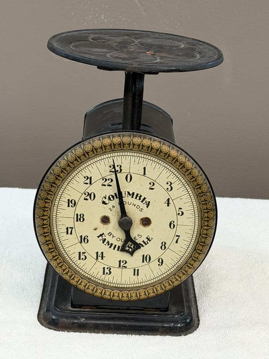Antique 1930's Columbia Family Scale ~ 24 Pound By Ounces ~ BEAUTIFUL CONDITION!! ~