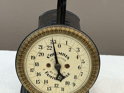 Antique 1930's Columbia Family Scale ~ 24 Pound By Ounces ~ BEAUTIFUL CONDITION!! ~