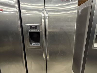Good Condition GE Stainless Steel Side-by-Side Refrigerator