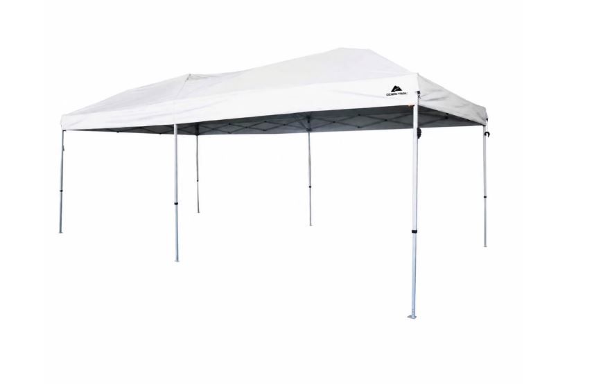 NEW! Ozark Trail Canopy 20’ x 10’, White Pop-Up Outdoor w/Wheeled Bag (gently used)