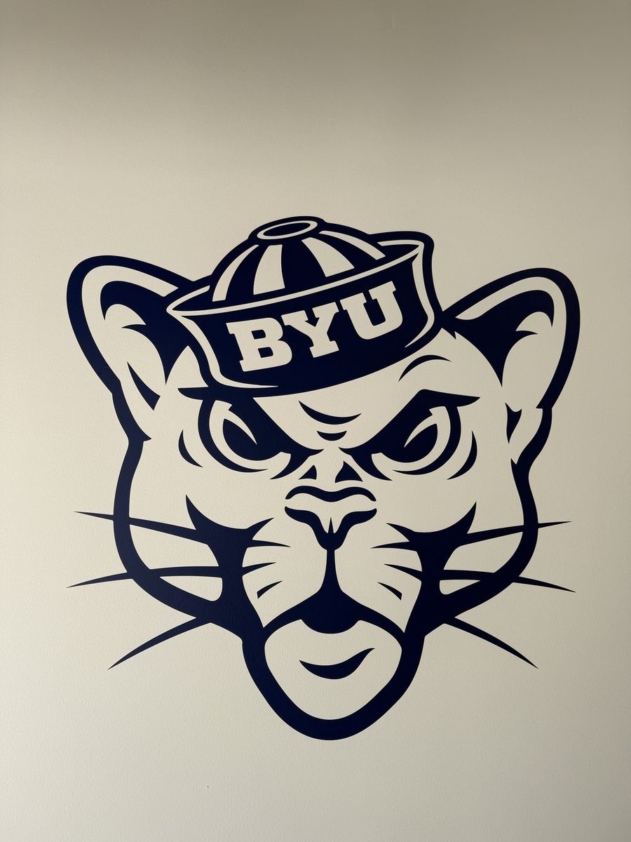 BYU Cougars Logo Wall Decal NCAA College Football Vinyl Mural Sticker XL