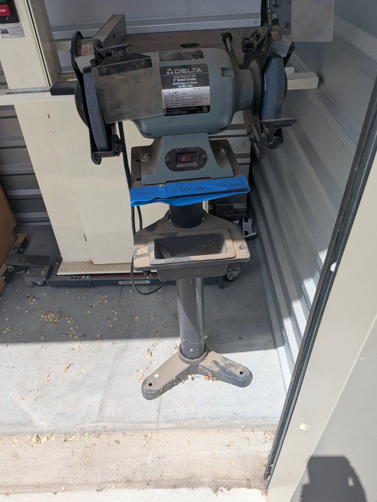DELTA 23-880 8" Bench Grinder with Pedestal Stand, 1/2 HP, 3500 RPM