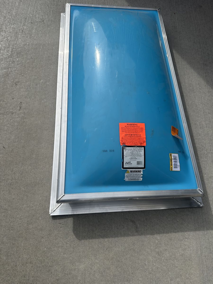 Skylight 22 1/2 Inch by 46 1/2 inch, domed, Gordon Skylights, Model TS2852SWMB