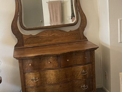 Tiger maple dresser from 1930s