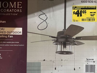 Home Decorators Shanahan 52 in Indoor Covered Outdoor Bronze LED Ceiling Fan