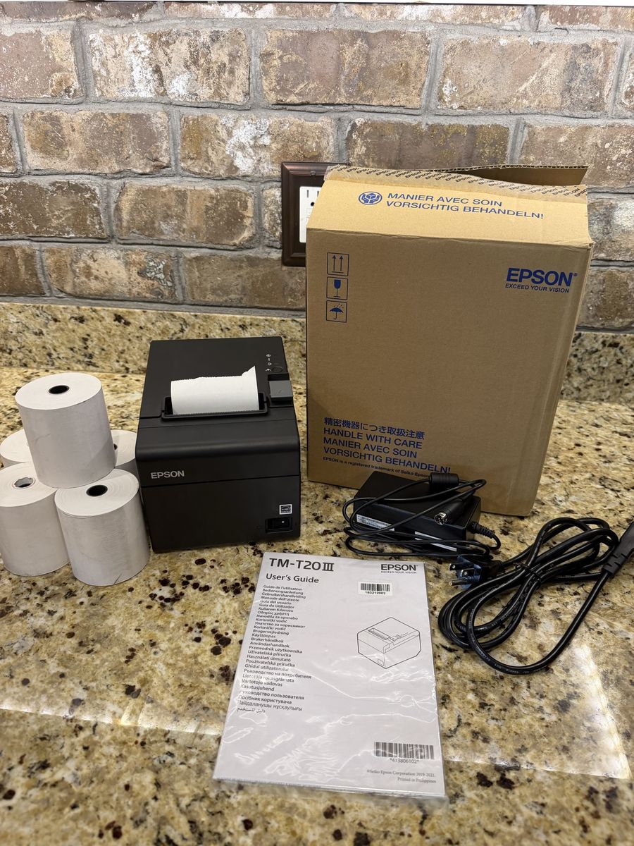 Epson TM-T20III Thermal Receipt Printer – Complete with Power Supply