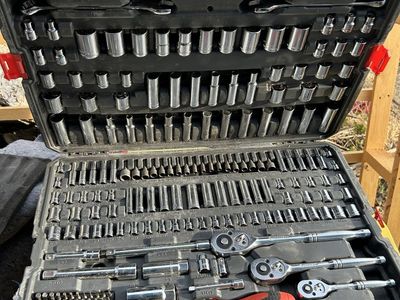Crescent Mechanic's Tool Set - Large Socket Wrench Hand Tool Kit in Hard Case