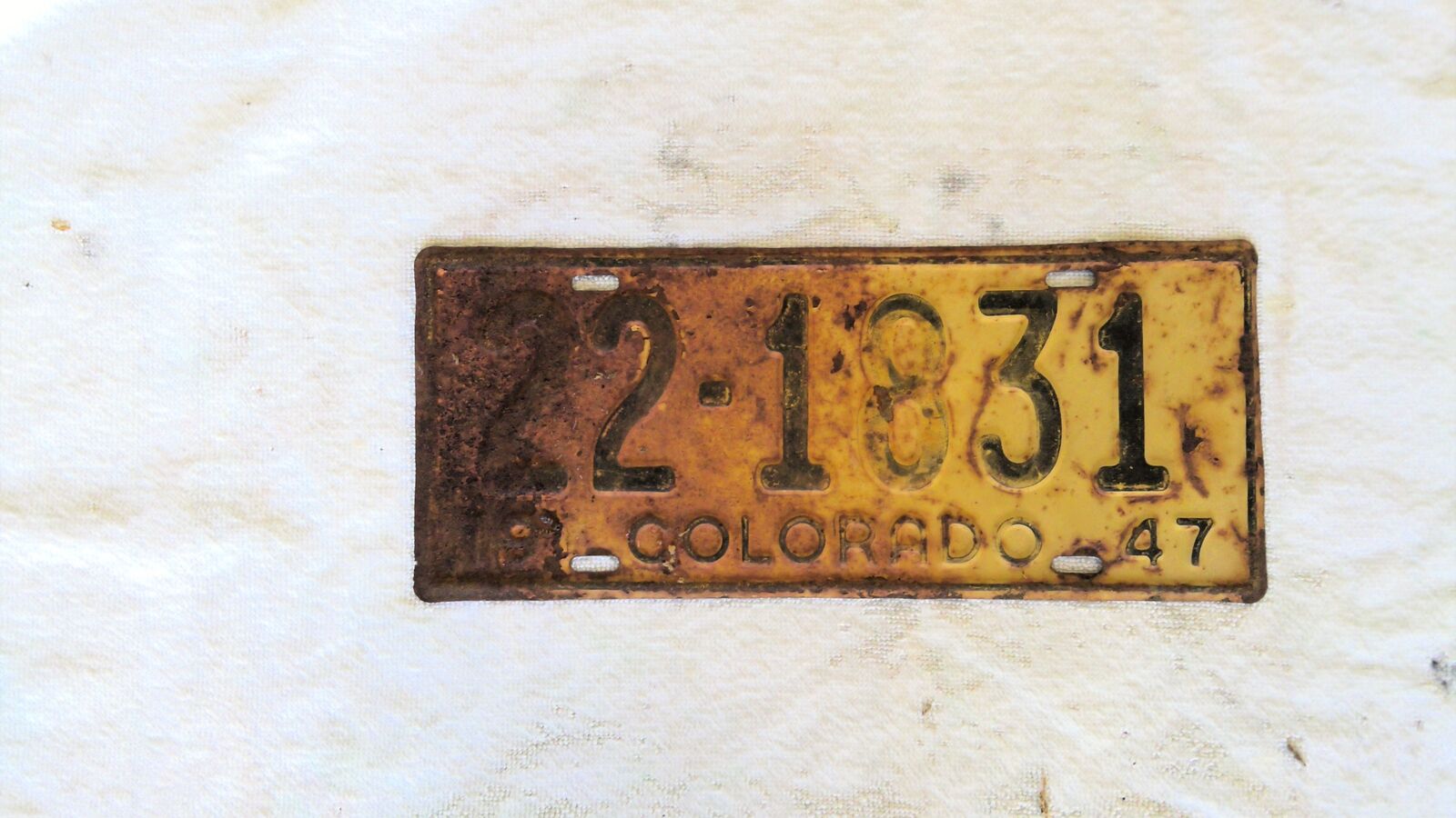 colorado license plate 1947
