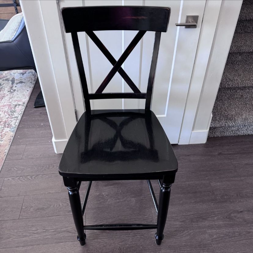 Two Black Barstools