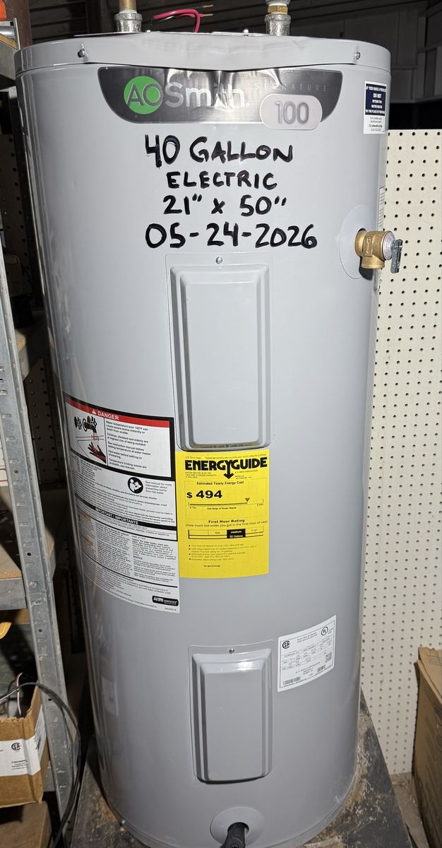New 40 Gallon Electric Water Heater *Free Delivery*