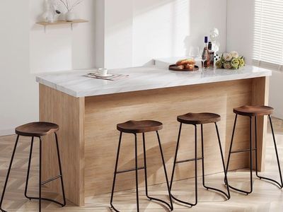 4 Saddle Seat Bar Stools