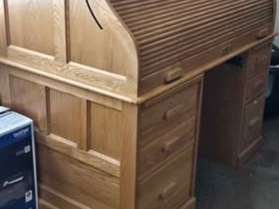 Roll-top desk - lots of cubby storage