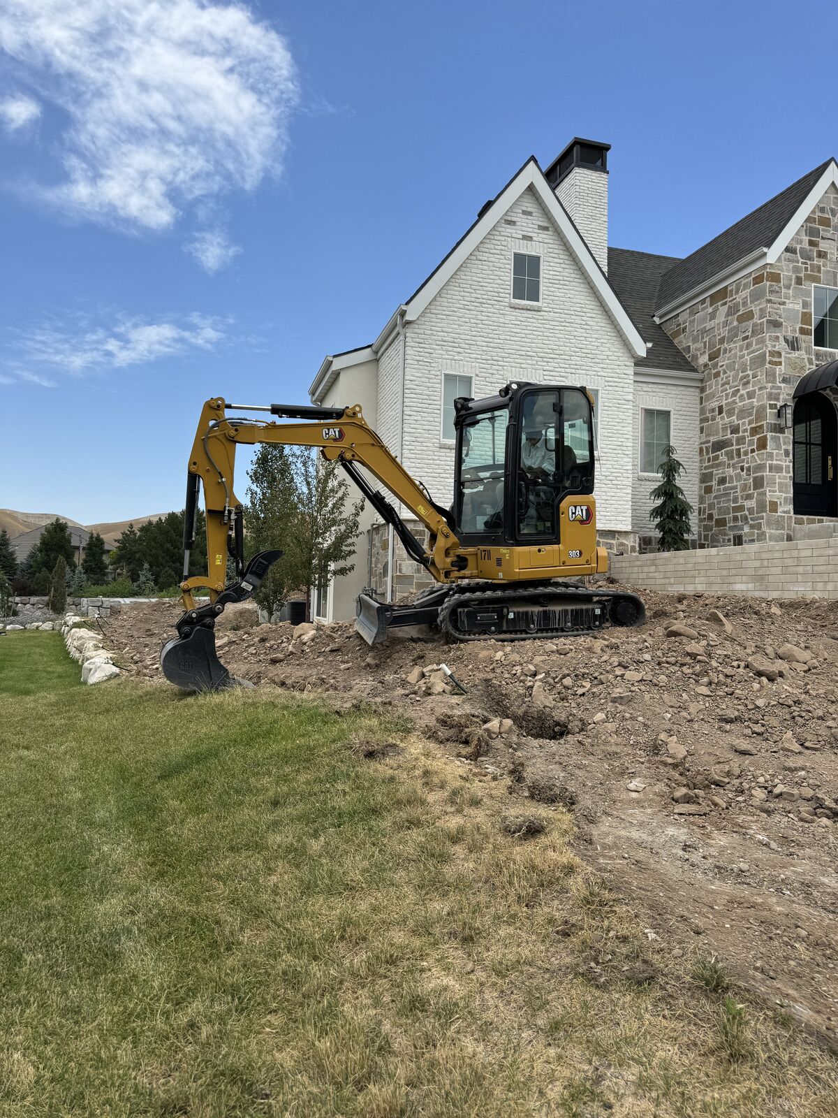 Pair Dump Trailer and 303 Mini Excavator Rental