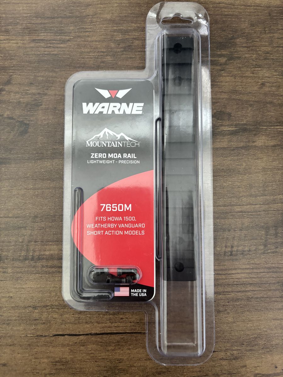 Warne MountainTech Zero MOA Rail 7650M for Howa 1500 Weatherby Vanguard