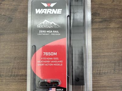 Warne MountainTech Zero MOA Rail 7650M for Howa 1500 Weatherby Vanguard