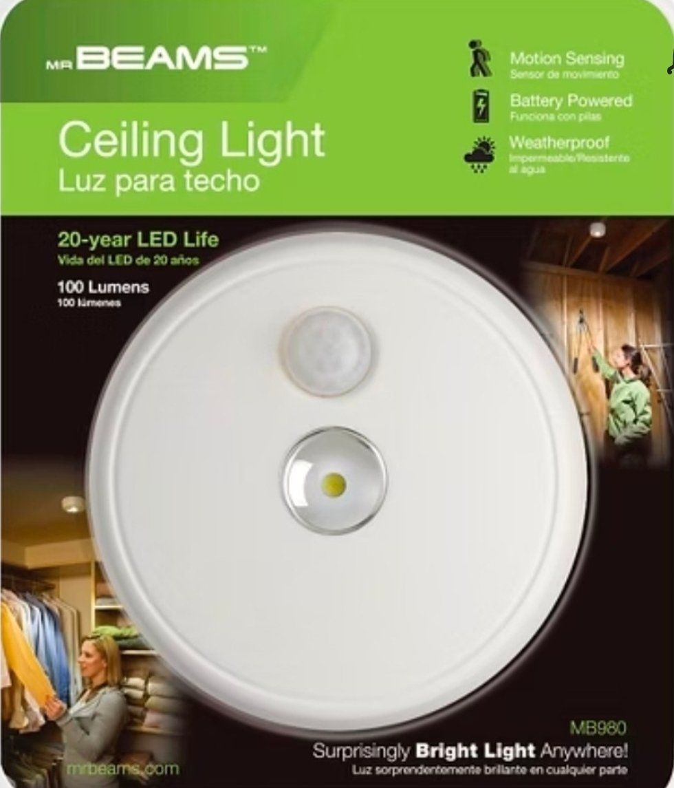 Mr. Beams MB980 Motion Sensing Battery Powered LED Ceiling Light