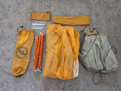 Big Agnes Fly Creek UL2 ultralight 2 person backpacking tent, rainfly & stakes