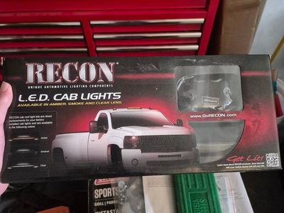 RECON 264156WHBK LED Cab Lights Kit - White/Clear Lens for 07.5-14 Chevy/GMC Trucks