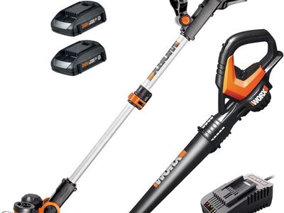 Worx WG916 Weed Eater and Blower Combo (2 batteries included) - New