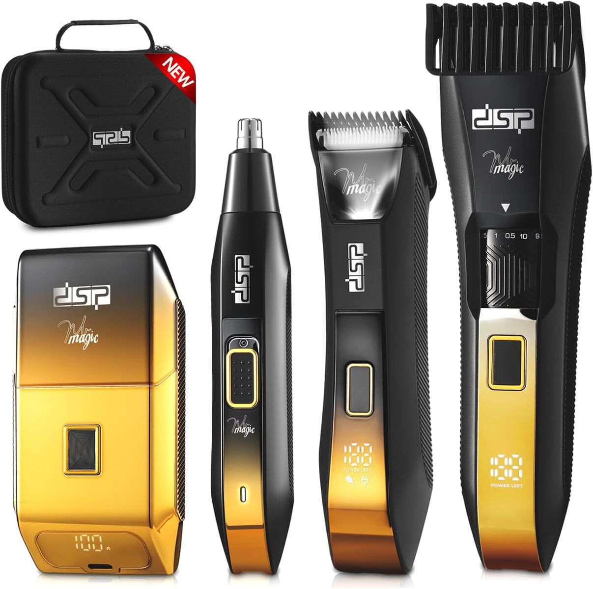 NEW 4-in-1 Men's Grooming Kit, Manscape Adjustable Beard Body Trimmer IPX7 Waterproof, LED Display, Cordless