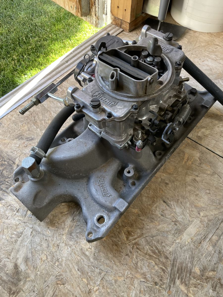 Summit 4-barrel carb, Summit manifold and HEI distributor