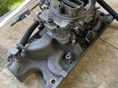 Summit 4-barrel carb, Summit manifold and HEI distributor