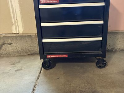 Husky Black 4-Drawer Rolling Tool Chest Cabinet 8,030 Cu In