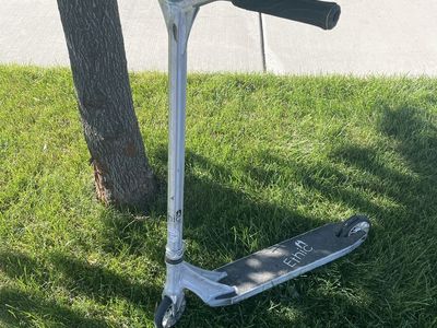 Ethic Pro Stunt Scooter - Silver Trick Scooter with brand new Ethic Black Grips