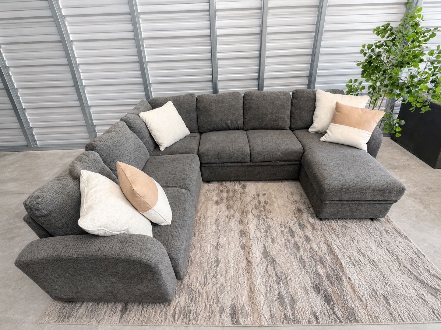 Costco Coddle Aria Sleeper Sectional w/ Reversible Storage Chaise — Delivery Available!