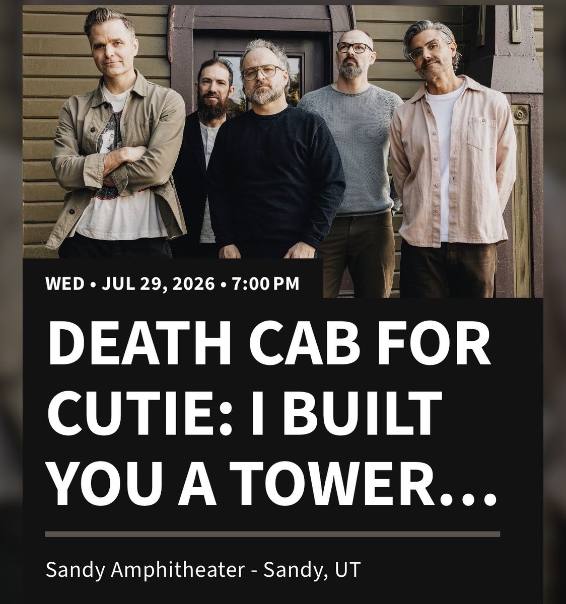 DEATH CAB FOR CUTIE TICKETS: 2 Seats