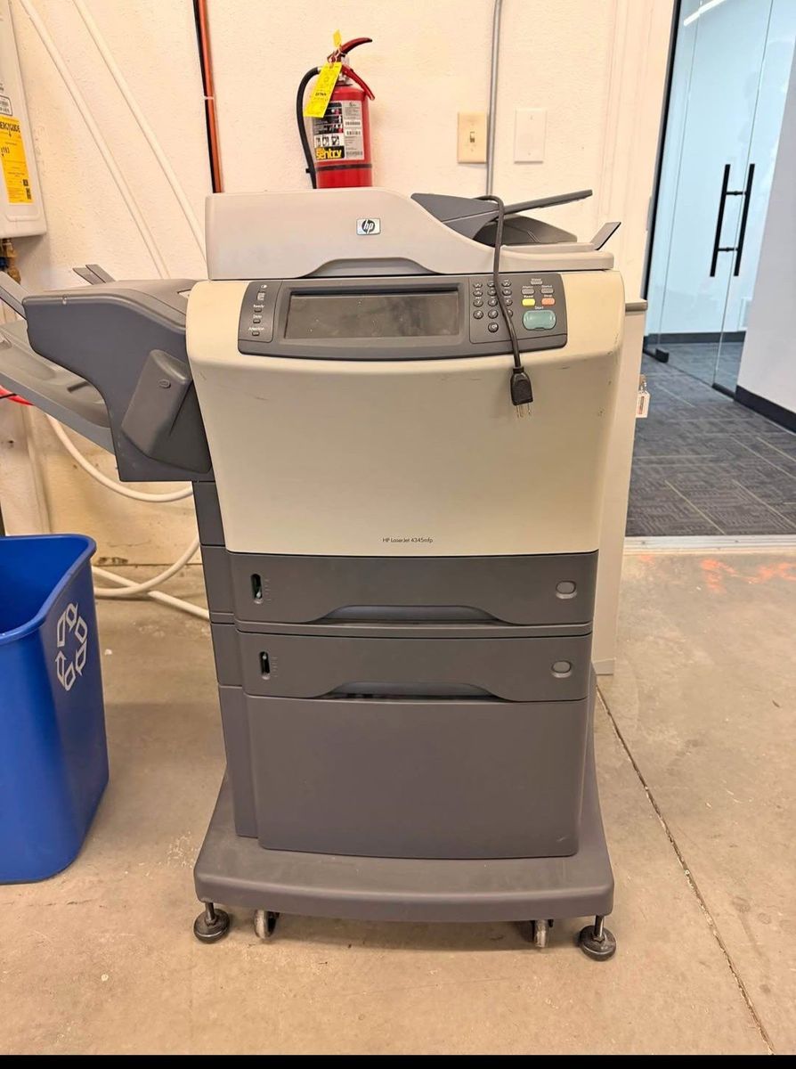 HP LaserJet 4345mfp Commercial Multifunction Printer | Copier Scanner | With Stand