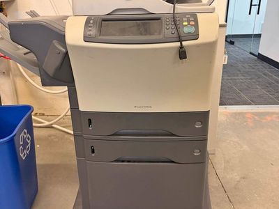 HP LaserJet 4345mfp Commercial Multifunction Printer | Copier Scanner | With Stand
