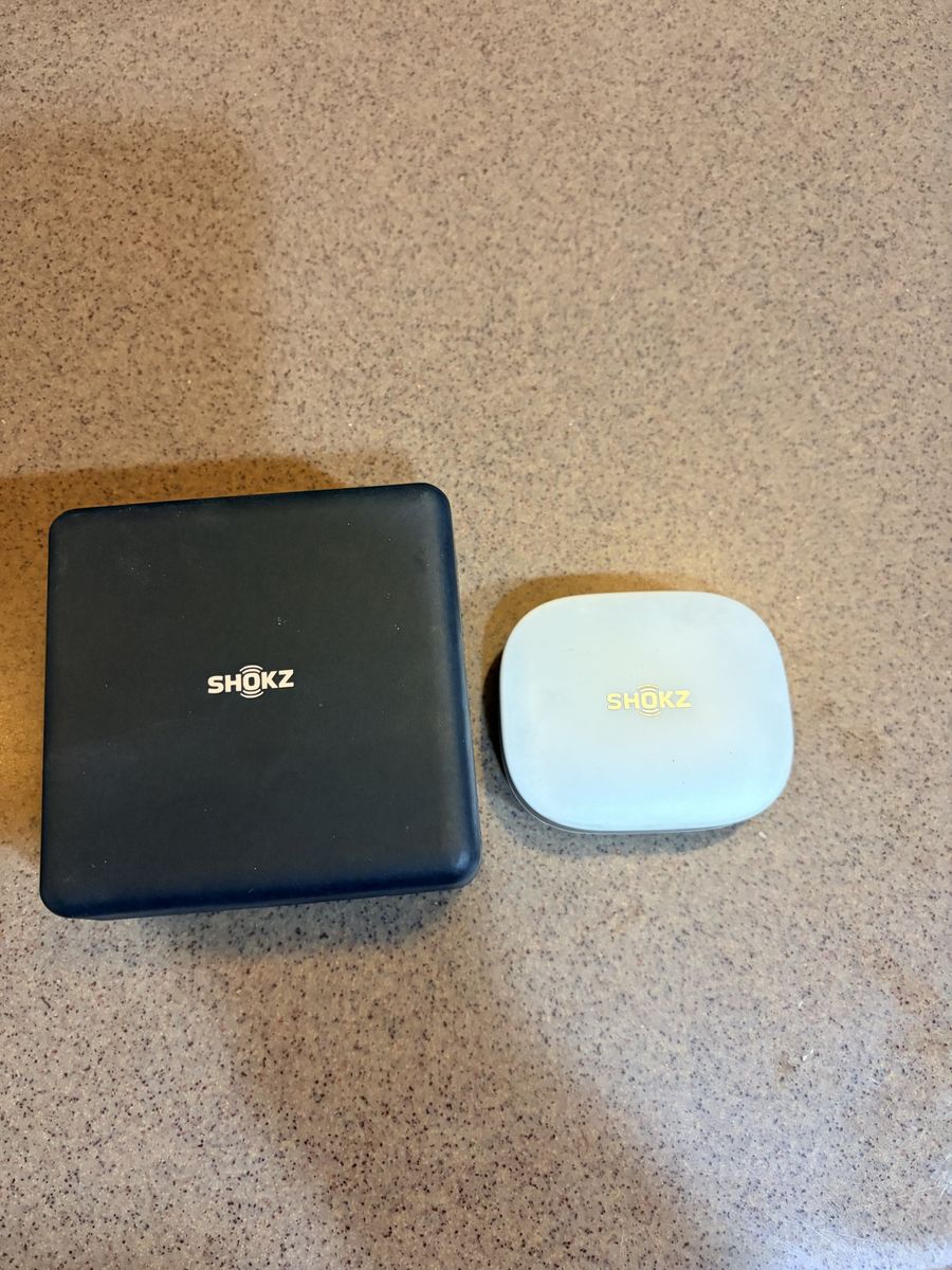Shokz Open-Ear Pro Wireless Headphones & Charging Case - Black & White