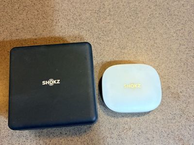 Shokz Open-Ear Pro Wireless Headphones & Charging Case - Black & White