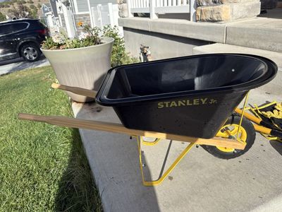 Stanley Jr Kids Wheelbarrow Set