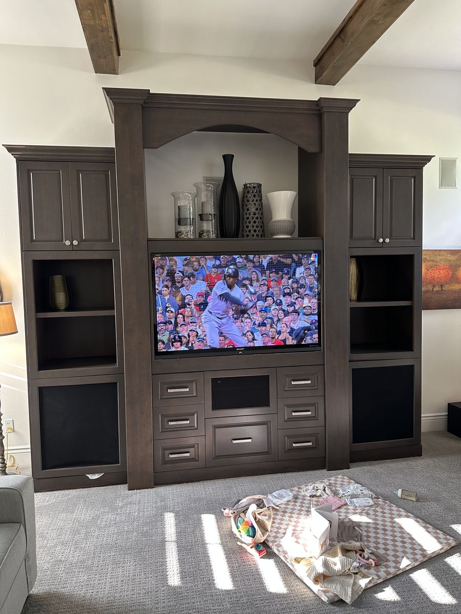 Custom Built-In Entertainment Center / Wall Unit – 11’ Wide x 10’ Tall - $1,500 or Best Offer!