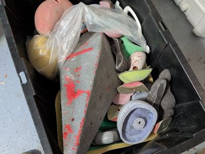 Assorted climbing holds