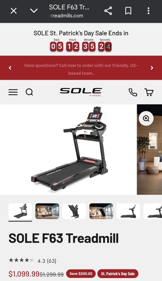 BRAND NEW Sole F63 Treadmill Still in the Box