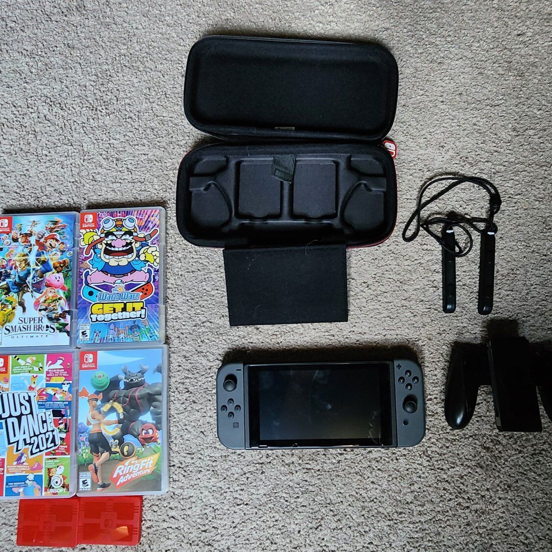 Nintendo Switch Grey with Games.