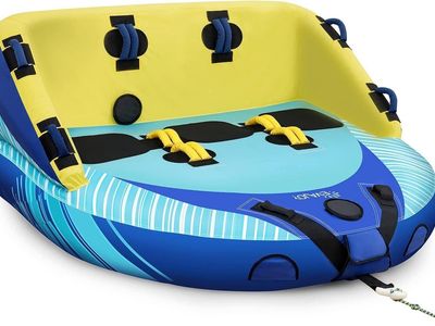 EVAJOY 3-Person Towable Tube for Boating