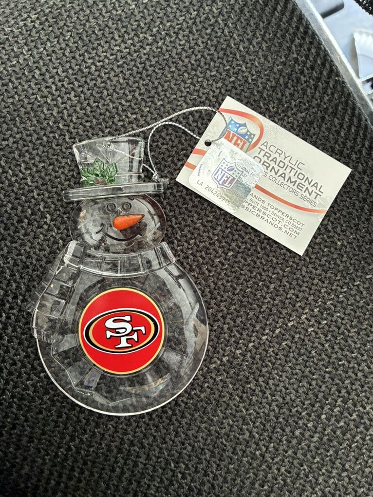 Nfl 49ers Snowman Ornament