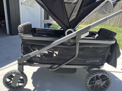 Evenflo Shyft Rideshare All-Terrain Performance Stroller Wagon (Sterling Black)
