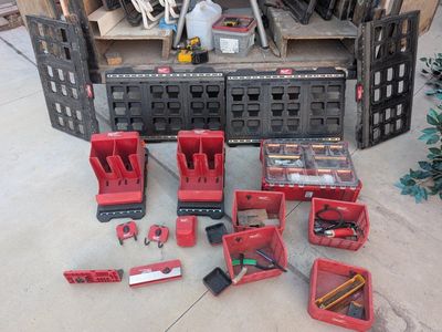 Milwaukee packout system $600 obo or we can piece it out individually.