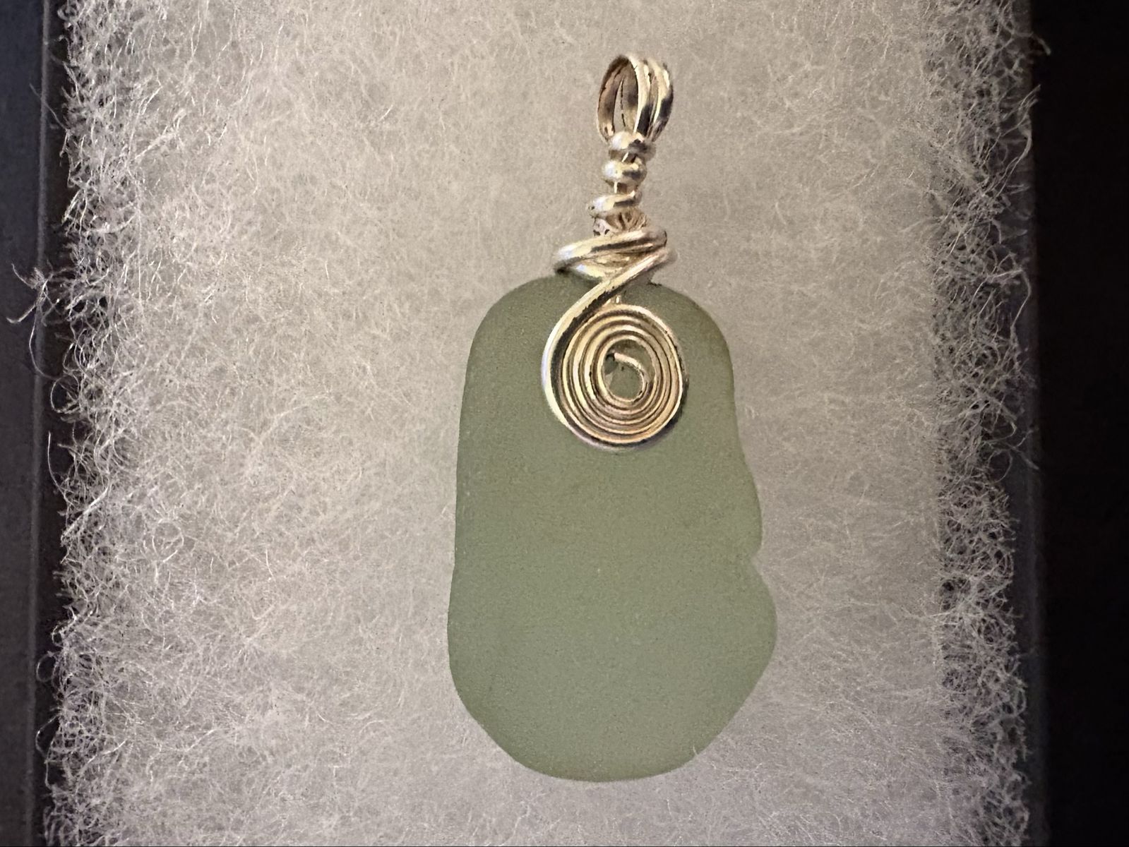 Seaglass & Silver Pendant