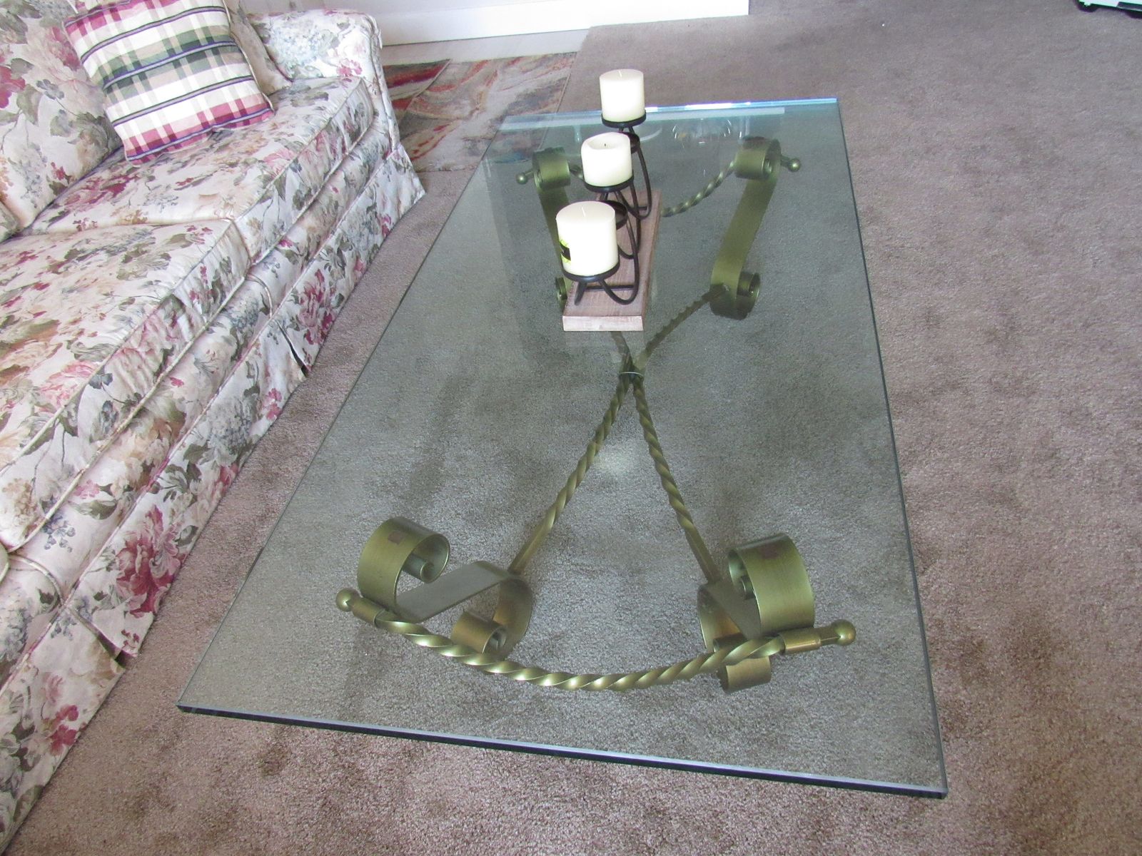 Metal Glass living room Table