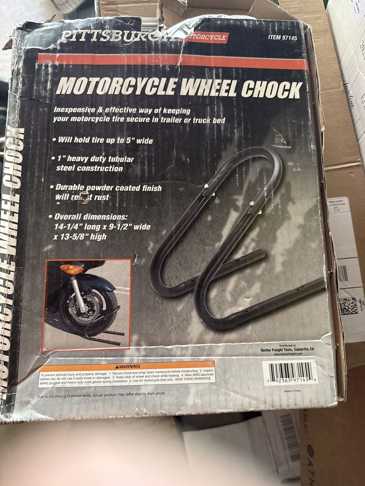 Motorcycle wheel chock