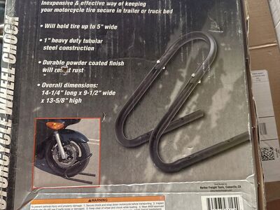 Motorcycle wheel chock