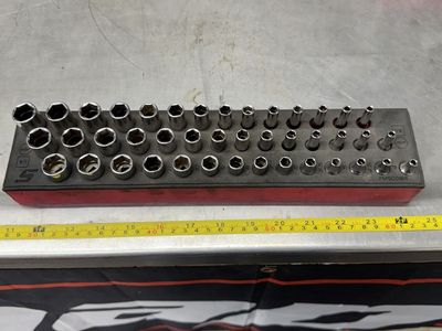 Snap-on 1/4" Metric Deep, Mid, Shallow, Socket Set in Foam